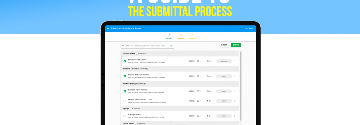 A guide to the construction submittal process